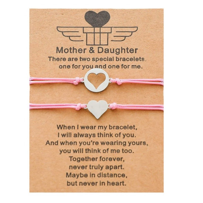 Wholesale Stainless Steel Hollow Heart Bracelet Set